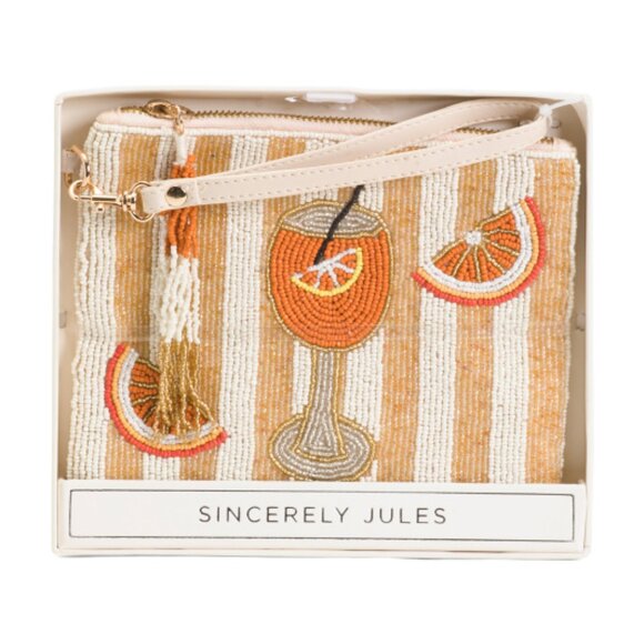 Sincerly Jules Handbags - SINCERELY JULES Aperol Spritz Beaded Wristlet - Viral TIKTOK - NIB